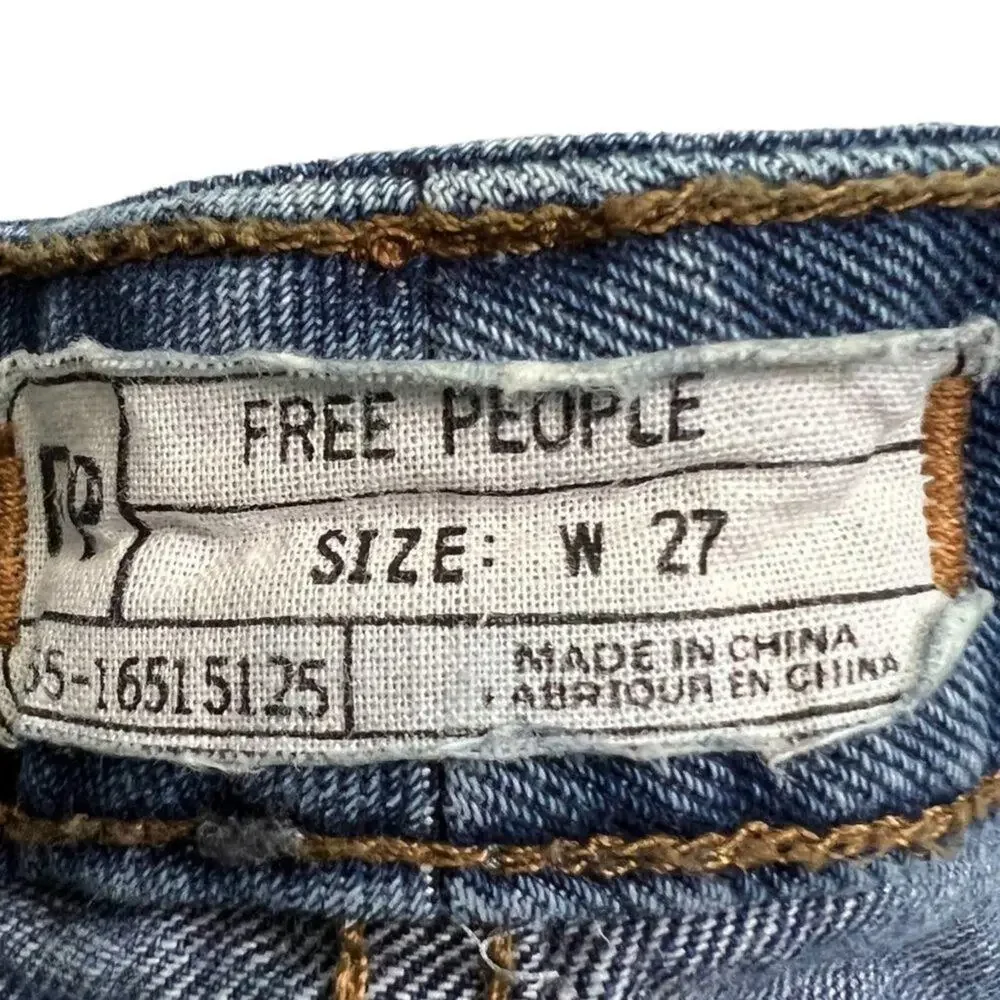 Free People Denim Jeans Mirco Shorts Size 27 100% Cotton